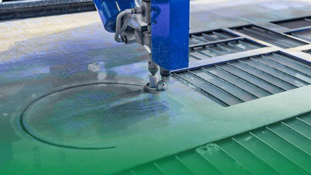 Waterjet cutting system applying high-pressure water to cut heat-sensitive sheet metal accurately